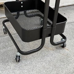 A424◇天板付収納ワゴン◇収納カート◇バスケットラック◇整理棚◇キャスター付の画像