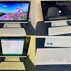 受け渡し 決まりました。ジャンク扱い パソコンテレビ 23型ワイド液晶 富士通 FMV ESPRIMO FH77/ED Win7/2TB HDD/Blu-rayドライブ/3波対応TVチューナー 25-03004の画像
