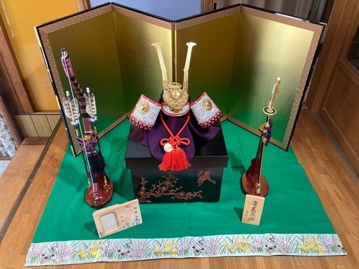引き渡し者決定（端午の節句）大越忠製作所 忠保作 御兜飾一式　 源義家公