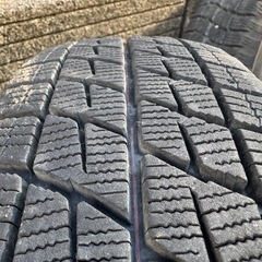 溝有り！pcd100  4穴   社外ホイール&ブリヂストンスタッドレスタイヤ155/65R13 2017年製造 の画像