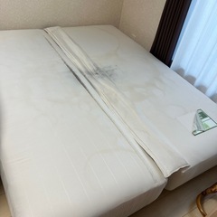 クイーンサイズ脚付マットレスベッド