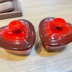 A7035【ルクルーゼ】プチラムカン ダムール 2個セット レッド