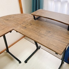 ナフコ コーナーデスク グリードWL L字 ブラウンの画像