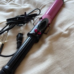 VS カールヘアアイロン ピンクと黒32センチ