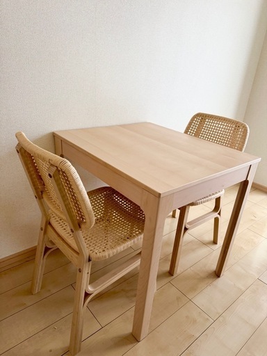 【3月まで】チェア&イス二脚SET　EKEDALEN エーケダーレン /VOXLÖV ヴォックスローヴ