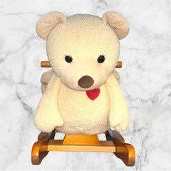 くまさんロッキングチェアー❤くまの乗り物　乗用玩具　ベルト付き　乗れるぬいぐるみの画像