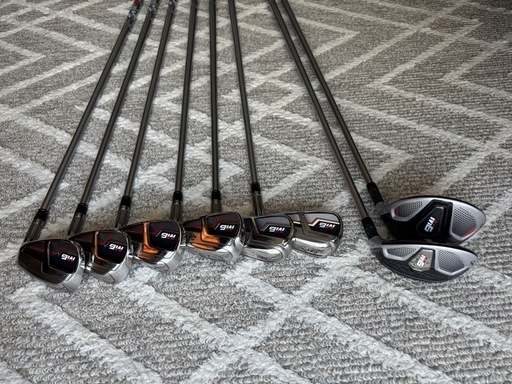 テイラーメイドM6アイアン、ウッド、ユーティリティー計8本セット中古美品右利き