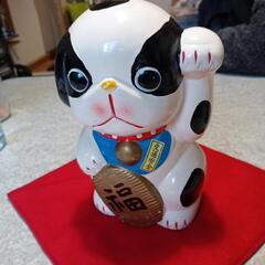 招き犬貯金箱(セトモノ)