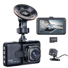 ドライブレコーダー 前後カメラ 3.0インチIPS液晶画面 32...