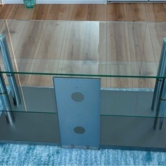 ガラステーブル 長方形 テレビ台 テレビボード　の画像