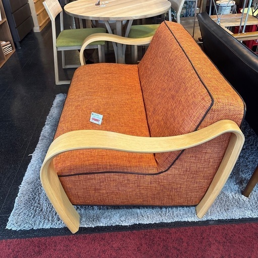 【値下げ】FUJI FURNITURE 冨士ファニチア ソファ 2人掛け シンプル おしゃれ インテリア ナチュラル