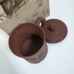値下げ  竹の絵柄 茶器 布袋・箱付きの画像
