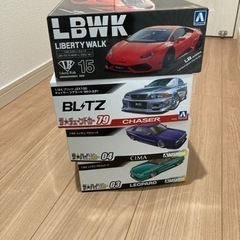 アオシマ 改造車 プラモデル ウラカン チェイサー シーマ レパード プラモデルの画像