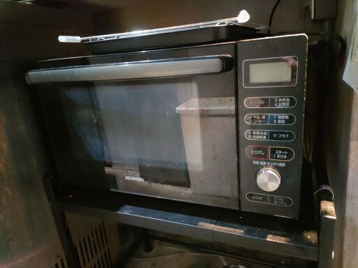電子レンジ 18L 単機能 オーブンレンジ スチーム アイリスオーヤマ 　MO-F1805　ブラック