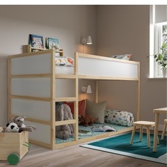 最終値下げ★訳あり美品★IKEA KURA 2way二段ベット の画像