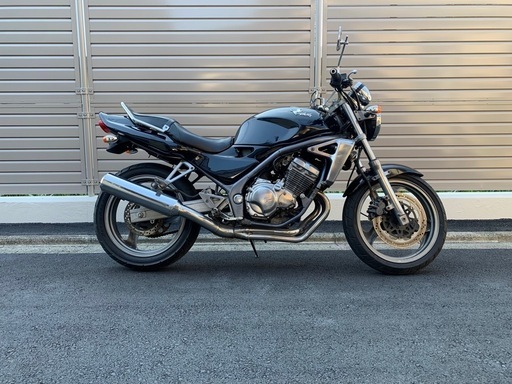 KAWASAKI ニンジャ400-2 黒/緑 車検残R8/1月 エンジン始動 名変で乗れ