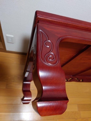 ★引取り希望★ カリモク 【美品】　漆塗り座卓 センターテーブル ちゃぶ台 和モダン 茶色