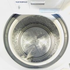 【JM437】2023年製♪ SHARP シャープ タテ型洗濯乾燥機 ES-TX8G-W 洗濯8kg 乾燥4.5kg プラズマクラスター 穴なしサイクロン洗浄の画像