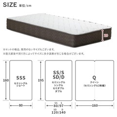【川崎区直接受渡限定】天然木製 すのこベッド セミダブル(＋マットレス付き)の画像