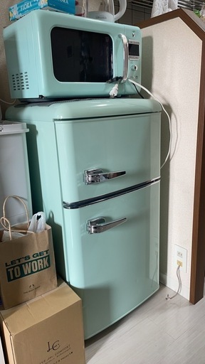 レトロ ミントグリーン 電子レンジ レトロレンジ（ミントグリーン