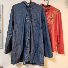 【受渡し決定】ミセス デニムジャンパー、タートルネック