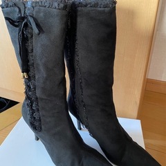 ⭐️ お洒落‼︎ELLE バックスキン ロングブーツSサイズ 美品⭐️⭐️の画像