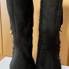 ⭐️ お洒落‼︎ELLE バックスキン ロングブーツSサイズ 美品⭐️⭐️の画像