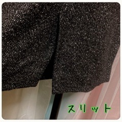 ꒰JUNKO KOSHINO꒱ツイード風 きらきらラメ スカート 黒 秋冬の画像