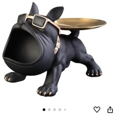【小物置き 卓上収納】犬(ブルドッグ)オブジェ