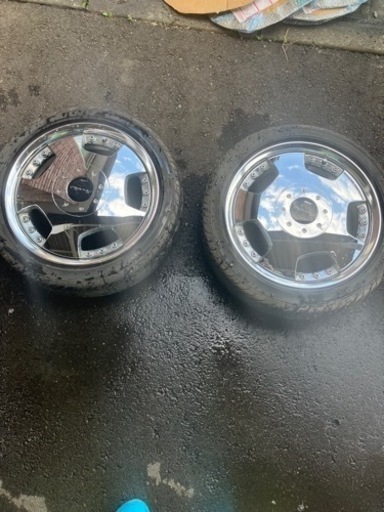 15インチワークメッキ 60610818】☆中古ジャンク品☆メッキ WORK VS 15インチ 15×5.0JJ ET