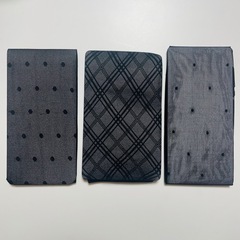 新品★おしゃれ柄入り 黒ストッキング3セット