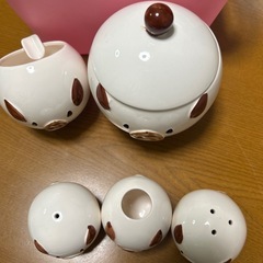 昭和レトロ　豚の調味料入れ　陶器　　インテリアにの画像