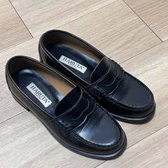 HARUTA 23cmブラックスクールローファーの画像