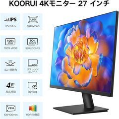 引取限定 格安4Kモニター 中古美品 KOORUI N07の画像
