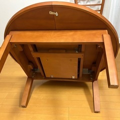 代理投稿【美品】天然木材/伸縮ダイニングテーブルの画像