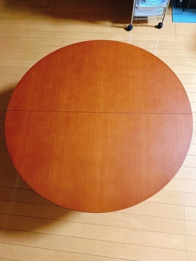 代理投稿【美品】天然木材/伸縮ダイニングテーブル