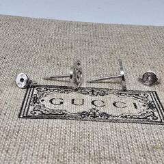 【現行美品】GUCCI AU750 ダブルG スタッズ ピアスの画像