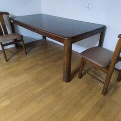 ●テーブル●椅子●イス3脚あり●ダイニングセット●の画像