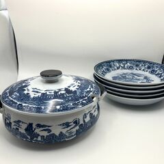 ヴィンテージ スープチュリーン＆プレート5枚セット レトロ