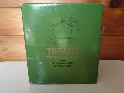 【新古品】TIFFANY TEA POT\u0026WARMER ティファニー ティーポット＆ウォーマーセット