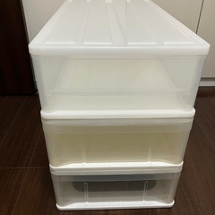 お話し中　押入れ用浅型衣装ケース×3個の画像