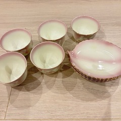 【食器】新品・箱付き⭐︎翠泉　春風茶菓揃　P-4035 湯呑み&...