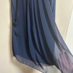 ネイビー ノースリーブドレス プリーツ付き　11号の画像