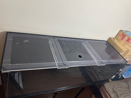 美品　アクリルオーバーフロー水槽　1800 600 600 マグネットポンプ401付き　マーフィードメーカー水槽台　セット　厚み12m