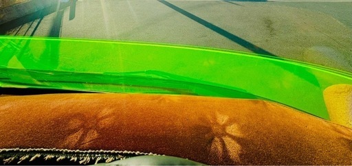 イスズ 07フォワード用フロントスクリーン蛍光グリーン メッキ