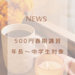 【 川口市 】🌸500円春期講習🌸  