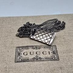 【廃盤品】GUCCI ディアマンテ ブラック シルバー ネックレスの画像