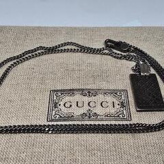 【廃盤品】GUCCI ディアマンテ ブラック シルバー ネックレスの画像