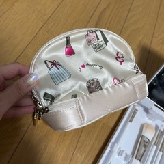 化粧ポーチコスメケース鏡ミラーメイクブラシの画像