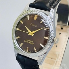【憧れ】★オリス★ORIS★腕時計/メンズ /機械式/手巻き/茶...